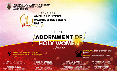 Church Women Rally 3d branding graphic design ui