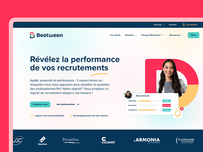 Brand new website for Beetween brand design branding graphic design homepage typography ui useinterface user experience ux uxdesign website