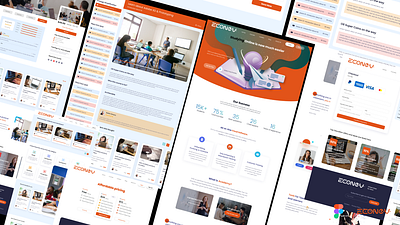 🎓 Full Academy Website UI/UX with CRM System by econev academy app branding crm design econev evgheniiconev graphic design illustration lizzardlab logo system ui ux vector