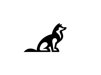 Husky animal black and white branding bw concept dog husky logo pet roxana niculescu shepperd side simple sitting sketch wolf