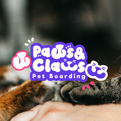 Paws and Claws Logo Design brand identity branding cat cute logo design dog graphic design illustration logo logo inspiration paws and claws pet boarding pet shop playful playful logo
