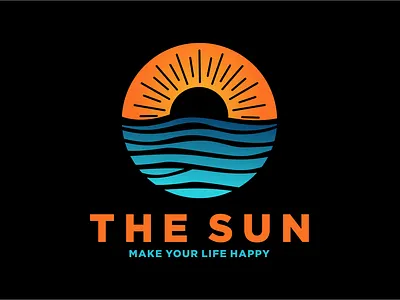 Beach logo concept beach branding design enjoy enjoy life graphic design happy house illustration life logo logo company logo maker love sun sunday sunmory sunset