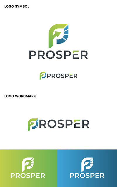 Prosper Financial Logo brand identity company design financial illustration logo logo design logotype marketing minimalist modern