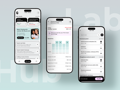 Lab Hub | App android app design health healthcare interface ios lab medical tests medicine test ui uiux ux