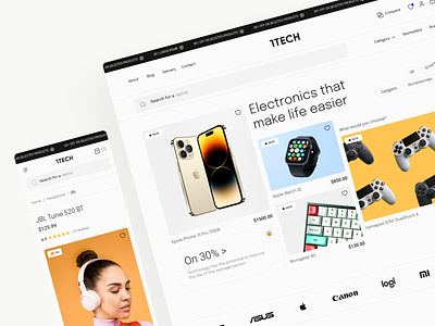ITech - Ecommerce | UI/UX branding clean design ecommerce figma minimal shop store ui uiux ux