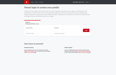 Local Agent Finder - agent login page australia login login page ui ux