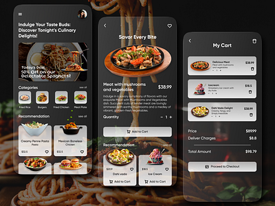 Food delivery mobile app | UX/UI app uiux app userinterface app visual designs design figma food food app food app ui food app ui design food app uiux food ui graphics ui design uiux