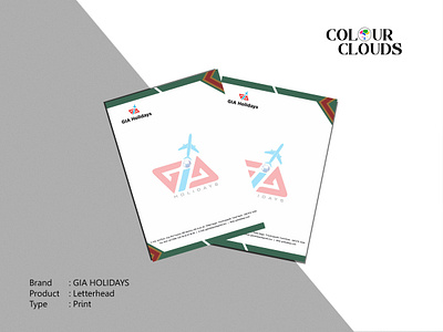 Letterhead design graphic design letterhead gr logo design v vector