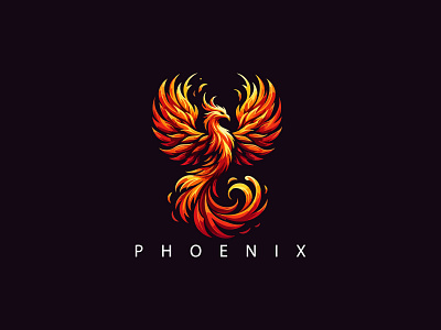 Phoenix Logo bird logo fire birrd fire logo phoenix bird phoenix logo phoenix vector logo