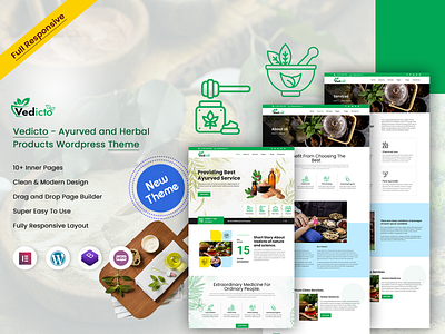 Vedicto Ayurved and Herbal Products WordPress Theme herbal templates