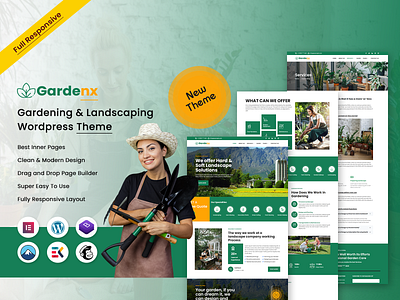 Gardenx - Multipurpose Gardening & Landscaping WordPress Theme agriculture templates