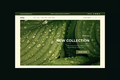Chloe flower webshop branding design designer flower landing page ui ux webshop weshop