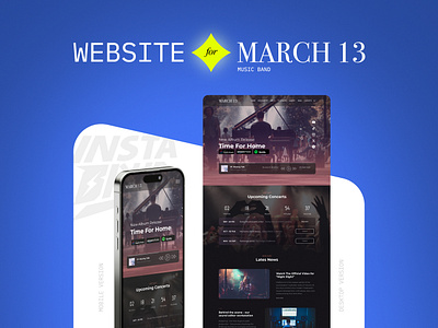 InstaBand — March 13 Website instaband iphone mobile mobile ui ui ui design ui ux uidesign uiux user experience user interface userinterface ux ux design uxdesign uxui web web design website website design