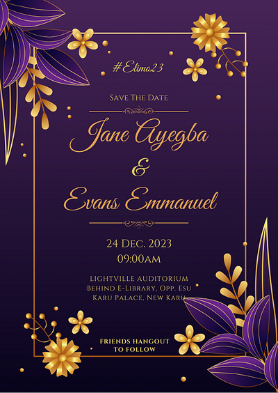 WEDDING CARD graphic design wedding invite