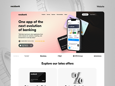 Neobank - Mobile Bank Concept design fintech ui ux