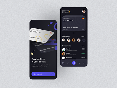 💵 Banking Mobile App for Fintech Startup | Hyperactive banking app design design studio financial management fintech hyperactive mobile mobile app mobile design product design saas startup typography ui ux web design