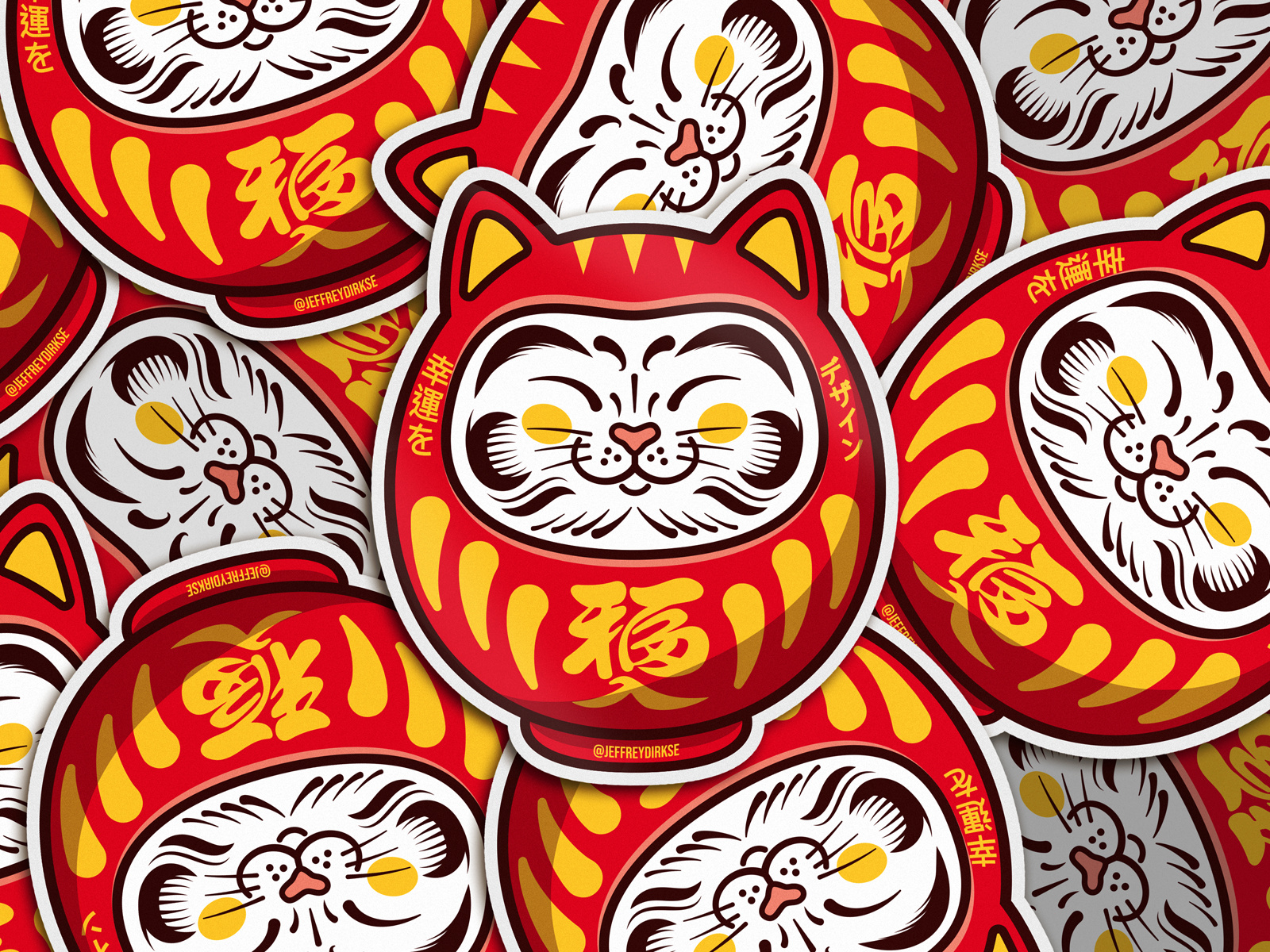 Daruma Cat 😸 🇯🇵 brand identity branding character design daruma digital illustration doodle drawing graphic design illustration japan logo logo design print product design sticker sticker design stickers vector vector art visual identity