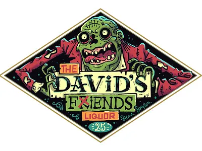 ZOMBIE LIQUOR fun illustrated illustration label liquor steve simpson zombie