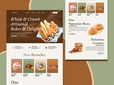 Online Bakery Store Website | UI/UX bakery bakery website bakery website ui landing page online bakery online bakery web ui online bakery website ui ui design uiux user interface web ui design website ui