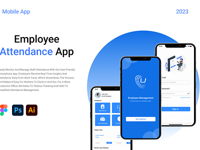 Employee Attendance Management App app design app ui attendanceapp hr mobile app management app mobileapp report sheet ui