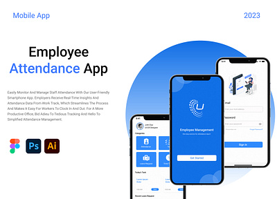 Employee Attendance Management App app design app ui attendanceapp hr mobile app management app mobileapp report sheet ui