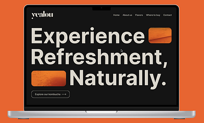Yealou kombucha website | Web Design branding figma figmadesign graphic design kombucha minimal ui uidesign web design website