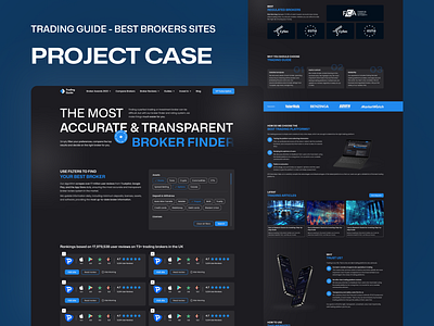 Trading Guide - brokers and trading platforms currency figma design financial invest trading trading website ui ux webdesign website