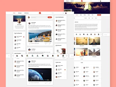 Social Club Network HTML Template - Adda timeline