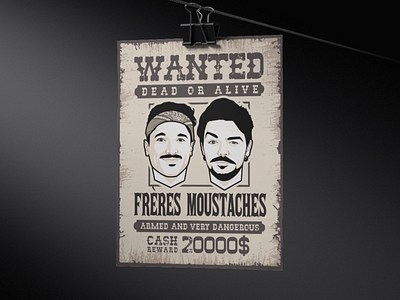 Frères Moustaches - Dead or Alive Poster branding poster sales coach