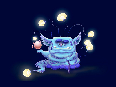 Monsters. Character design. bitmap blue bubbles cartoon character character design craft creature cute art didgital drawing evolution funny character illustration lamp monster motion old packaging photoshop stylization