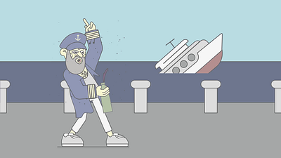Bad Captain - Walk Cycle animation character illustration motion graphics