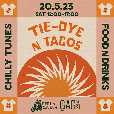 Tie-Dye and Taco branding graphic design logo
