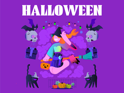 Halloween app design graphic design halloween illustration ui vector