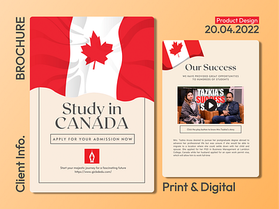 Brochure Design - Canada Visa adobe illustrator branding brochure canada design flyer graphic design illustration print design product design typography vector