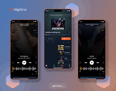 Music streaming app appdesign application music product design ui uiux user interface