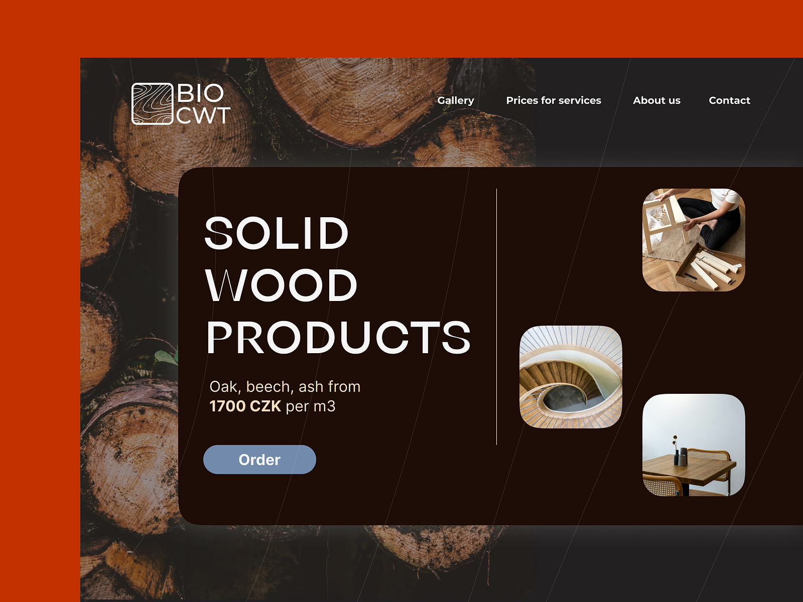 Wood Product Services site by Spencer Tyson on Dribbble
