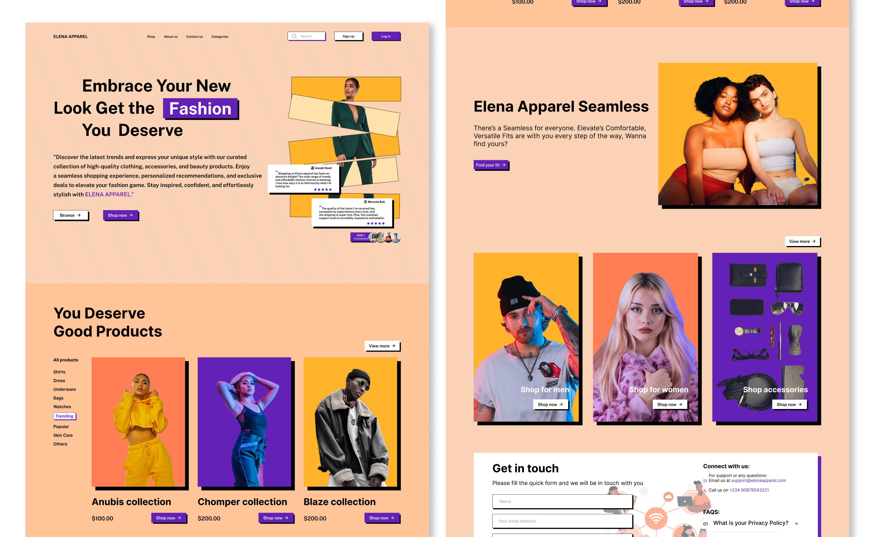Website landing page design (Neubrutalism) app design fashion neubrutalism product design ui uiux ux website website design