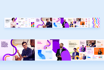 Stylescape of a brand redesign project - "Fun Tech" theme branding design illustration visual identity