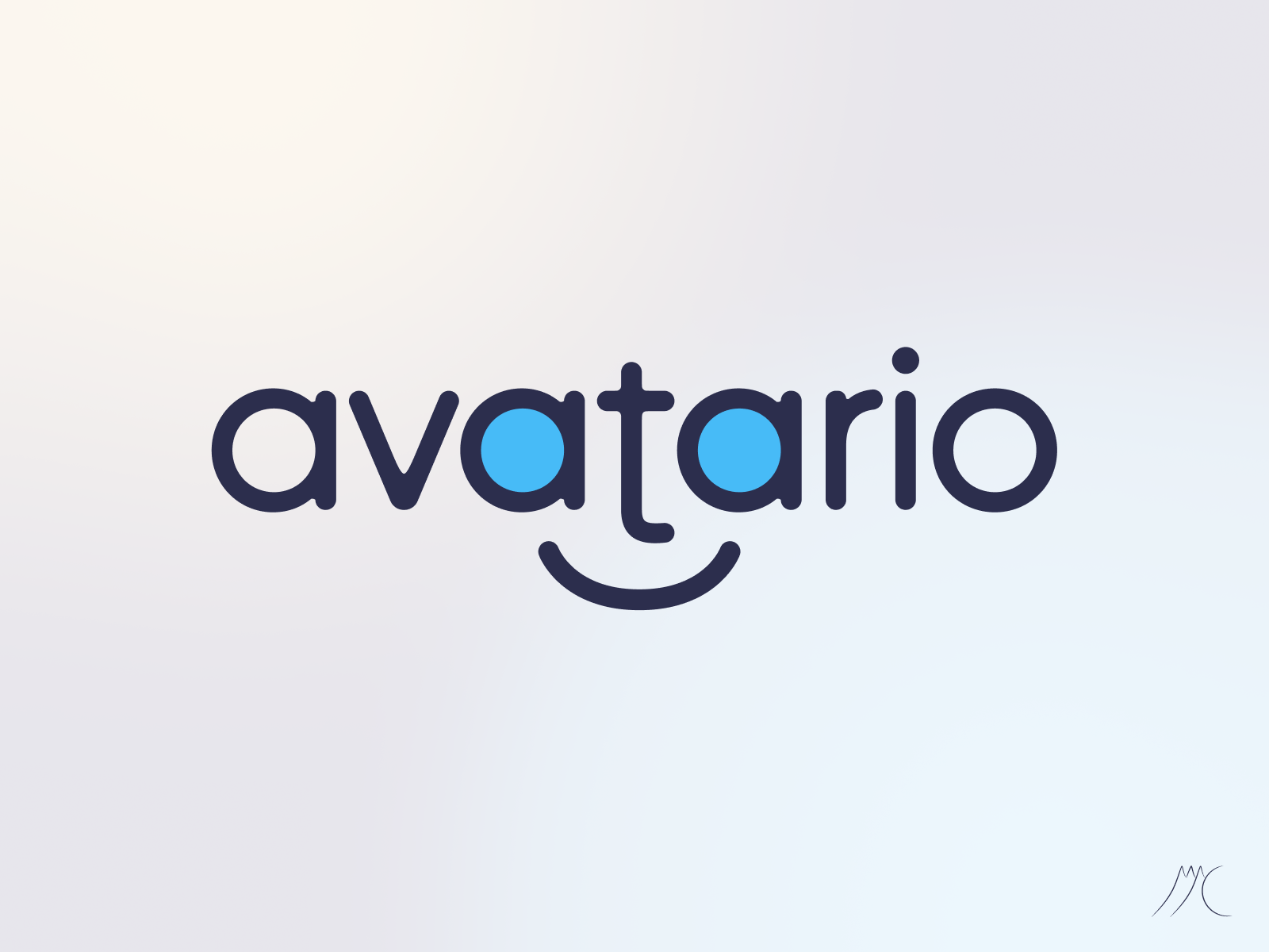 Avatario Logo Design ai app blue branding graphic design kids logo logo design mental health outline typography vector