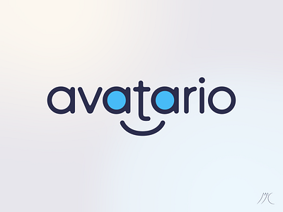 Avatario Logo Design ai app blue branding graphic design kids logo logo design mental health outline typography vector