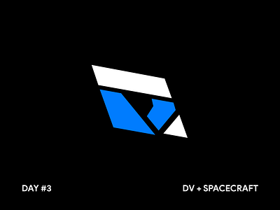 Day #3 : DV Spacecraft - Design Challenge brand identity branding design challenge dv figma galaxy logo minimalism rocket space spacescraft