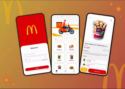 McDonald's Mobile App Redesign app app design app ui design figma mcdonalds mobile app mobile app design mobile design product design redesign ui uiux user experience user interface ux visual design