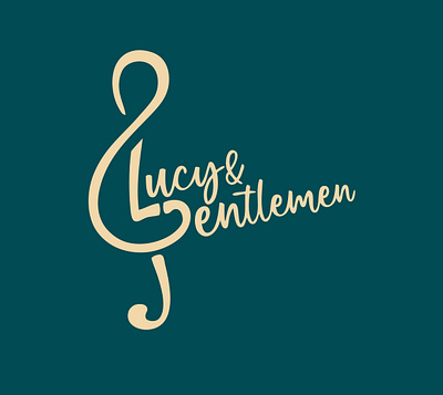 Lucy & Gentlemen logo tyquoise version 50s band gentlemen logo lucy music pop vintage