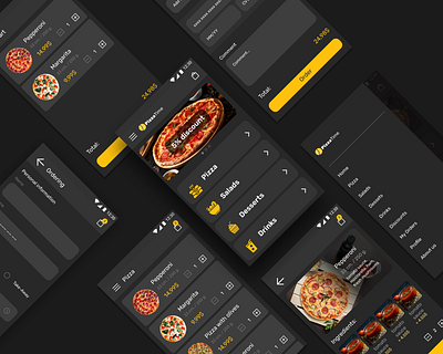 Food delivery application app food delivery pizza ui uiux ux
