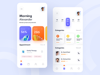Doctor's Appointment App app design doctor doctor appoinment app doctor consultation health care medical online consultation patient patient video call ui ux video call videocall appointment