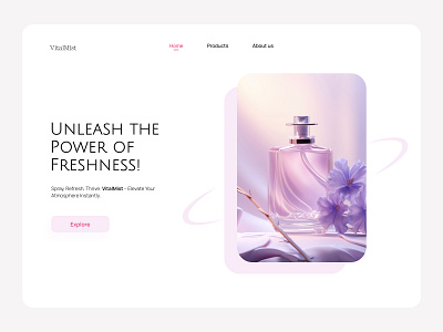 Landing Page for VitalMist Perfumes, Cologne and Fragrance branding design ui ux web