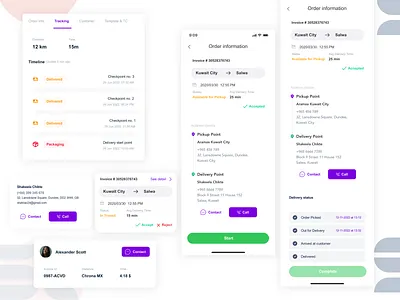Delivery Tracking Interface Design