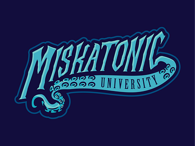 Miskatonic University design hp lovecraft ice hockey logo logos miskatonic university sports sports branding vector