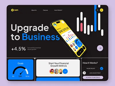 Fintech web service bank banking finance fintech wallet web web design website website design