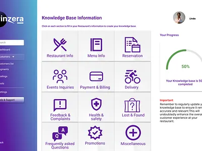 Knowledge base ui